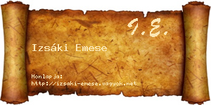 Izsáki Emese névjegykártya