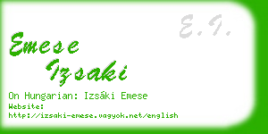 emese izsaki business card