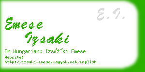 emese izsaki business card